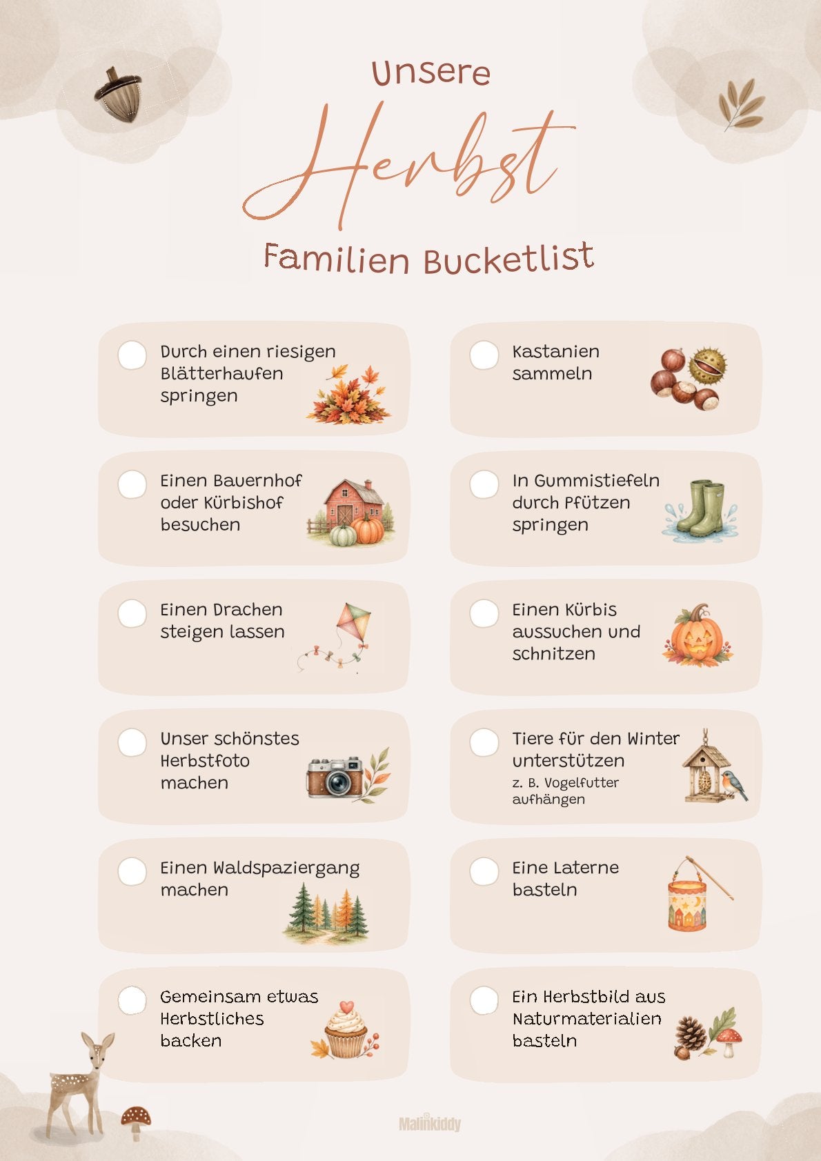 Herbst Bucketlist