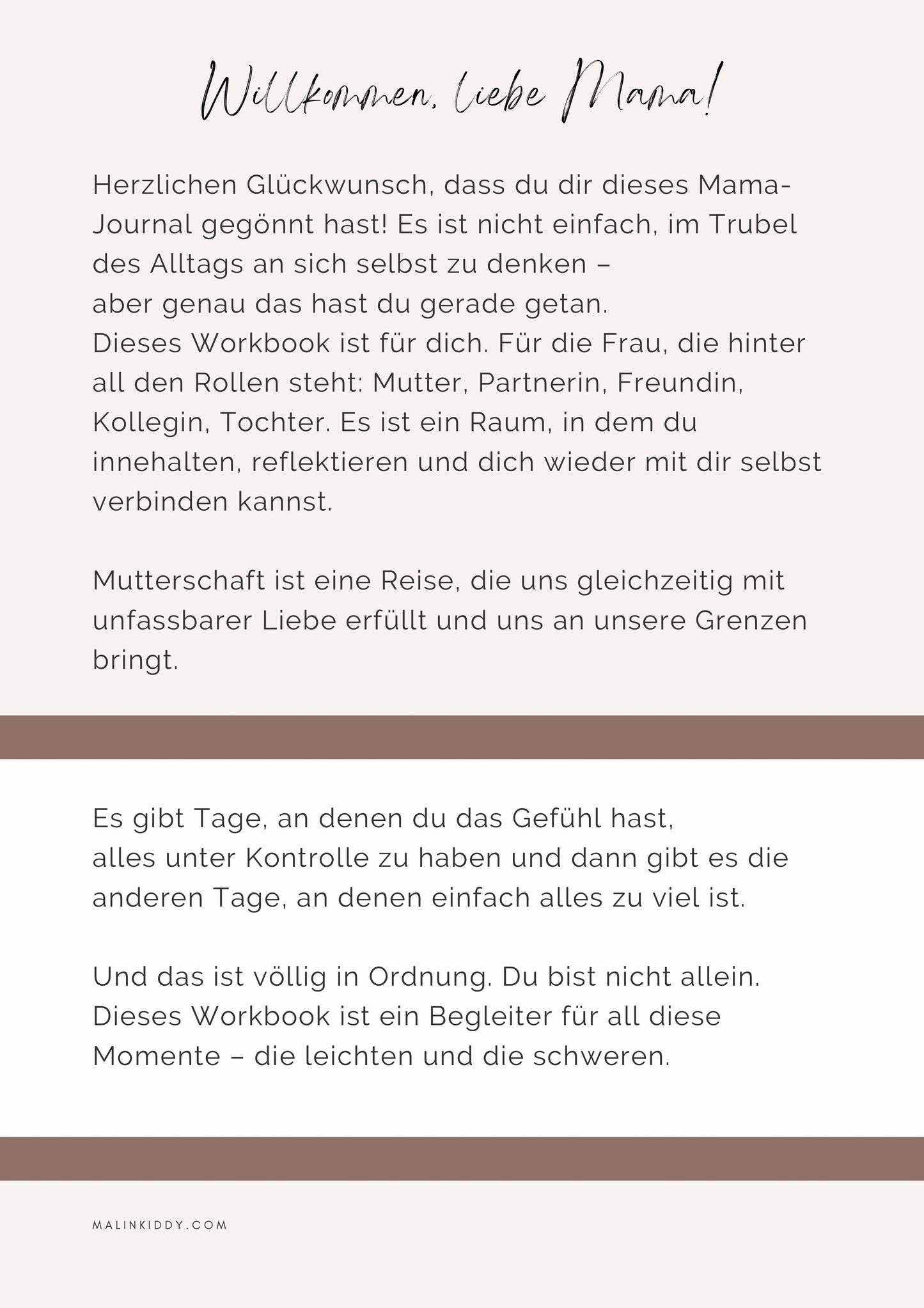 Digitales Mama Workbook & Journal