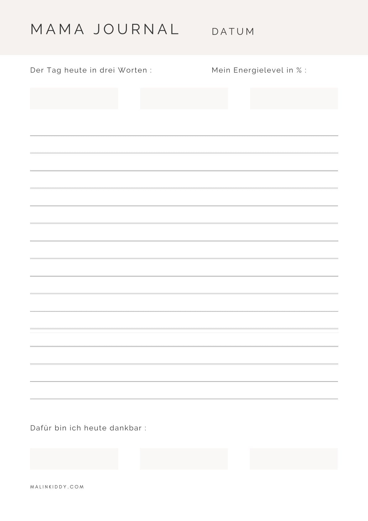 Digitales Mama Workbook & Journal