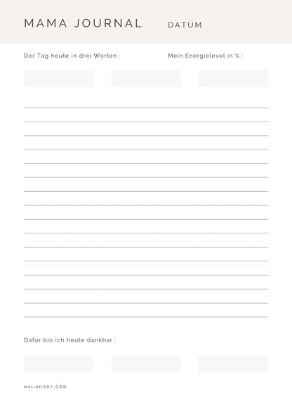 Digitales Mama Workbook & Journal
