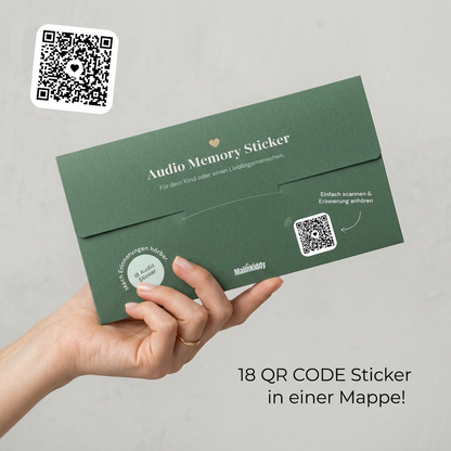 NEU : 18 Bespielbare QR Code Sticker - Audio-Erinnerungen fürs Leben