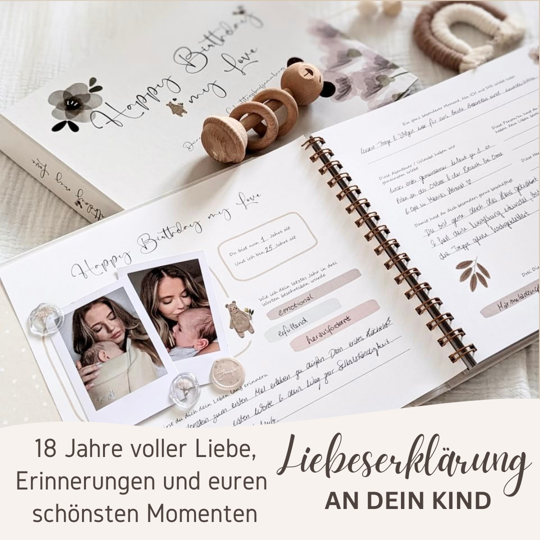 Mein 1.Babyjahr + Happy Birthday my Love 18 Jahre Erinnerungsbuch