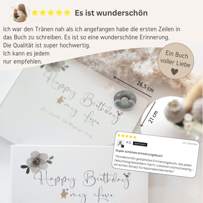 Mein 1.Babyjahr + Happy Birthday my Love 18 Jahre Erinnerungsbuch