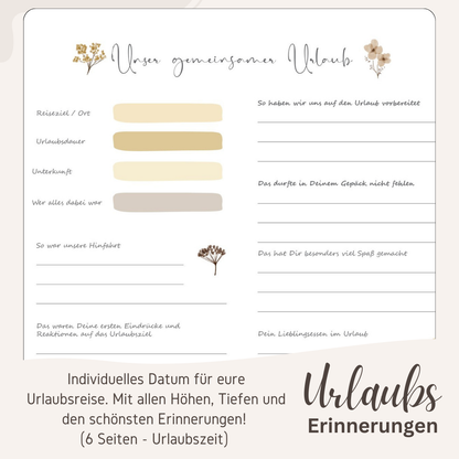 Kleinkind Erinnerungsbuch