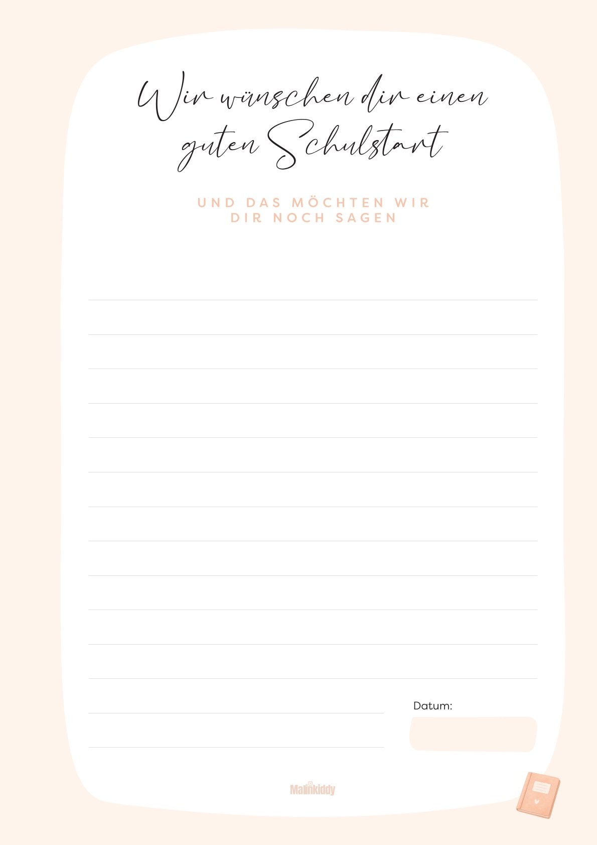 Brief Schulstart
