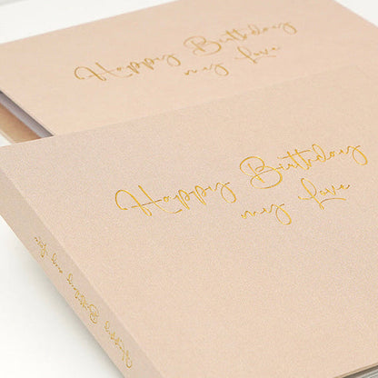 Happy Birthday my Love Premium Leinen mit Slipbox - 18 Jahre & 18 Briefe Erinnerungsbuch