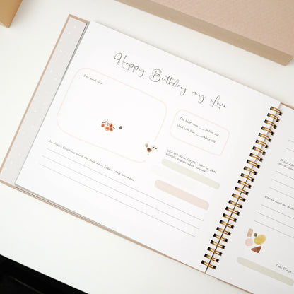 Happy Birthday my Love Premium Leinen mit Slipbox - 18 Jahre & 18 Briefe Erinnerungsbuch