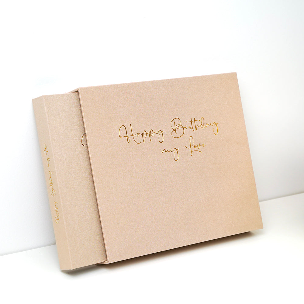 Happy Birthday my Love Premium Leinen mit Slipbox - 18 Jahre & 18 Briefe Erinnerungsbuch