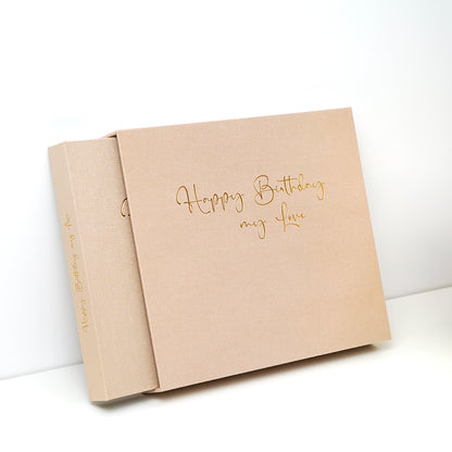 Happy Birthday my Love Premium Leinen mit Slipbox - 18 Jahre & 18 Briefe Erinnerungsbuch