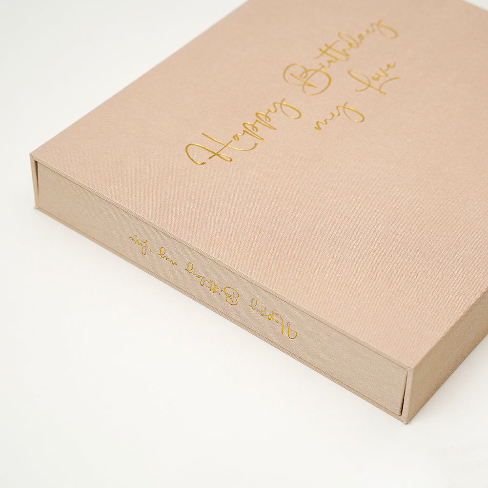 Happy Birthday my Love Premium Leinen mit Slipbox - 18 Jahre & 18 Briefe Erinnerungsbuch