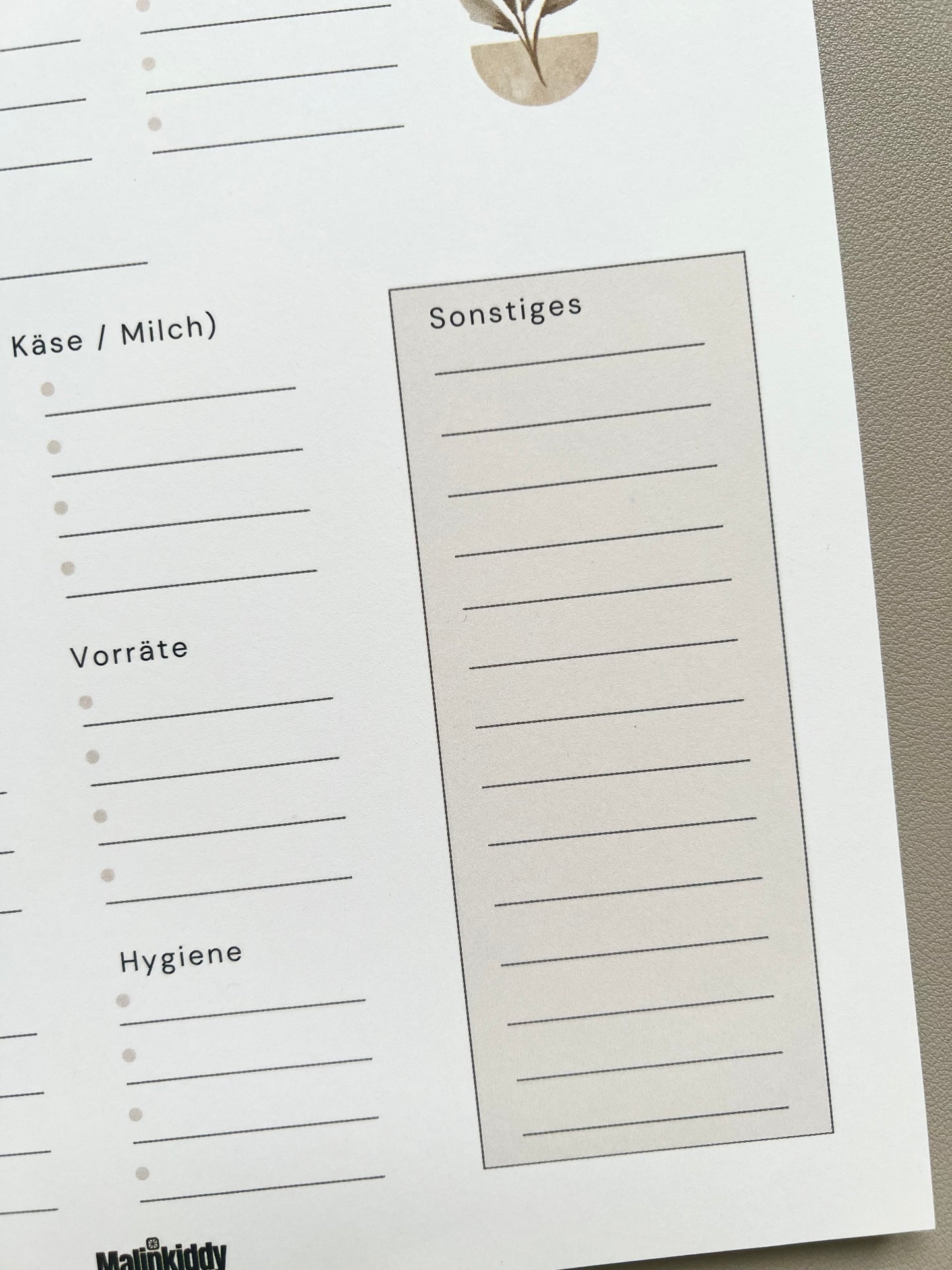 Speiseplan & Einkaufsliste
