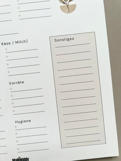 Speiseplan & Einkaufsliste