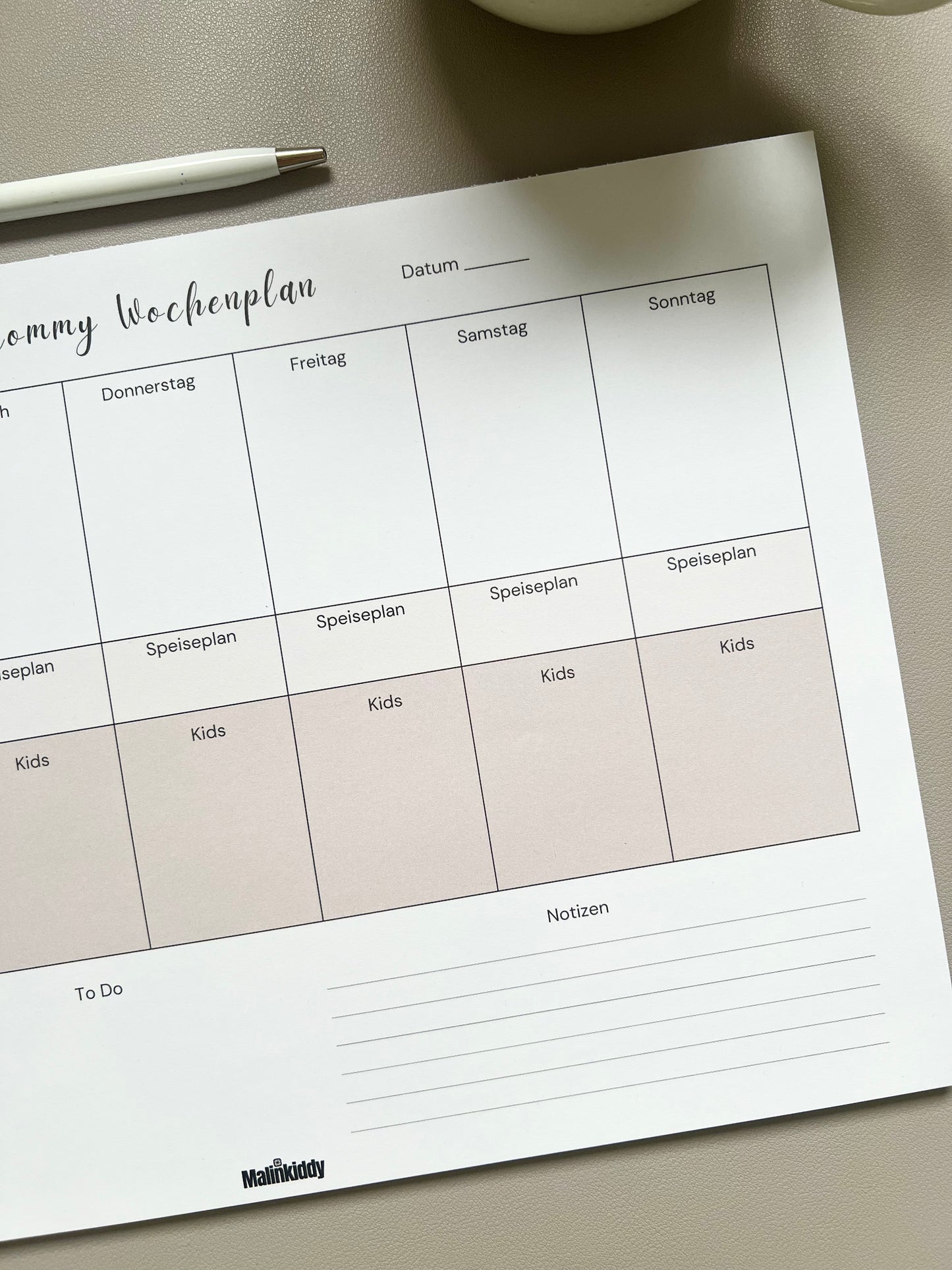 Mama Wochenplan