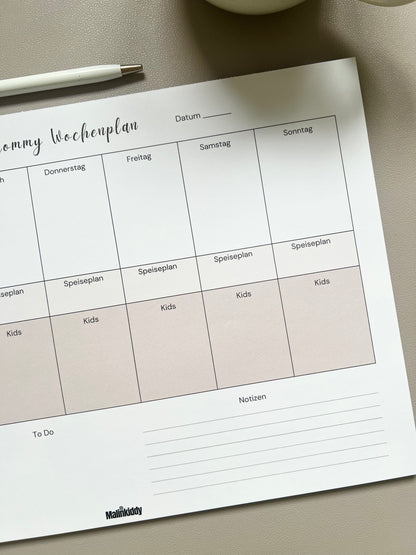 Mama Wochenplan