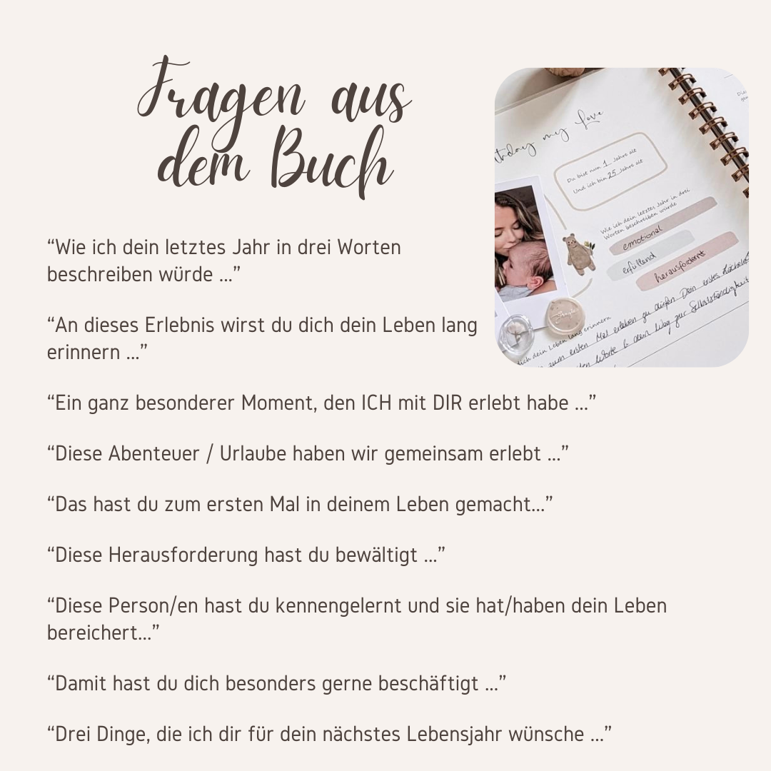 Mein 1.Babyjahr + Happy Birthday my Love 18 Jahre Erinnerungsbuch