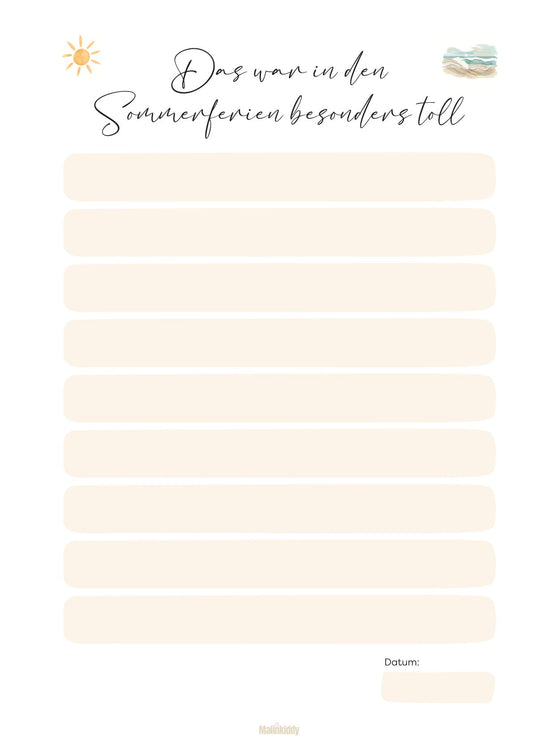 Besondere Sommerferien