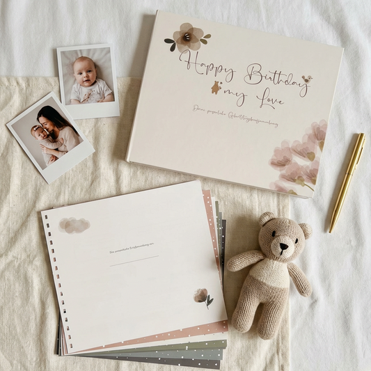 Happy Birthday Buch + 1 komplettes Inhalts-Seiten Set